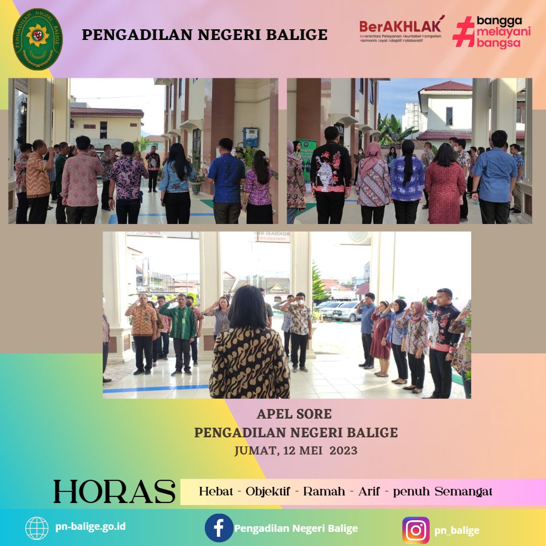 Apel JUMAT Sore PN Balige,  12  MEI  2023